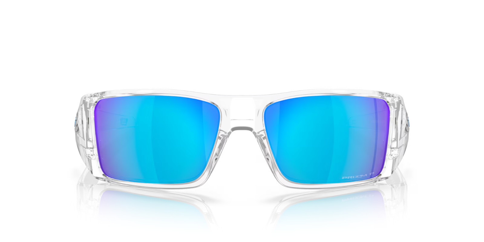 Oakley Sunglasses HELIOSTAT OO9231-0761 Clear Frame / PRIZM Sapphire POLARIZED