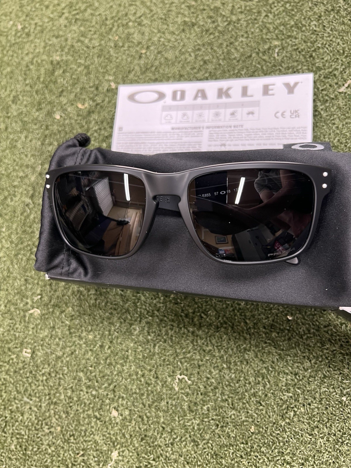 Oakley Holbrook 0009102 Men’s Square Sunglasses Matte Black Prizm Grey Lens