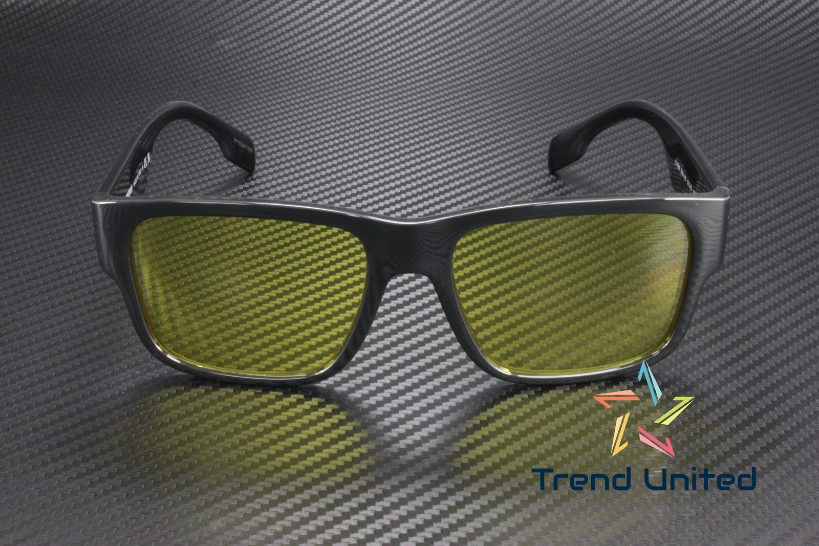 BURBERRY BE4358 300185 Knight Black Yellow 57 mm Men’s Sunglasses