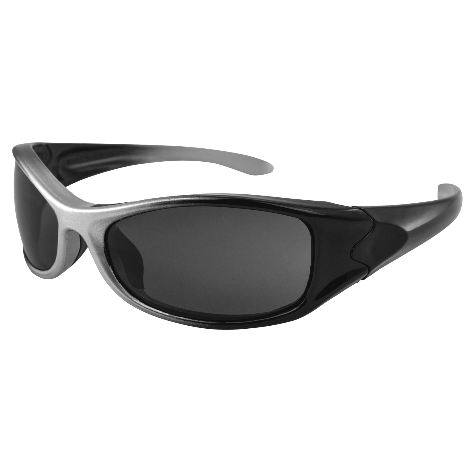 Wrap Around Sunglasses 100% UV400 Protection Two Tone Frame Smoke Lens