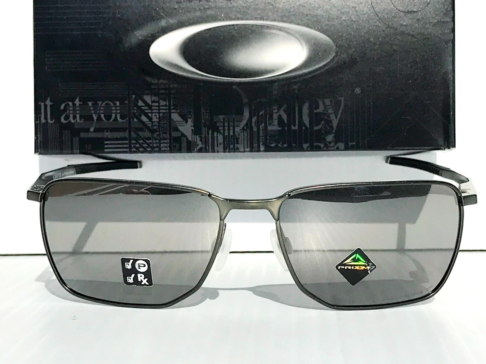 NEW* Oakley EJECTOR Carbon Metal w POLARIZED PRIZM Black Sunglass 4142-03