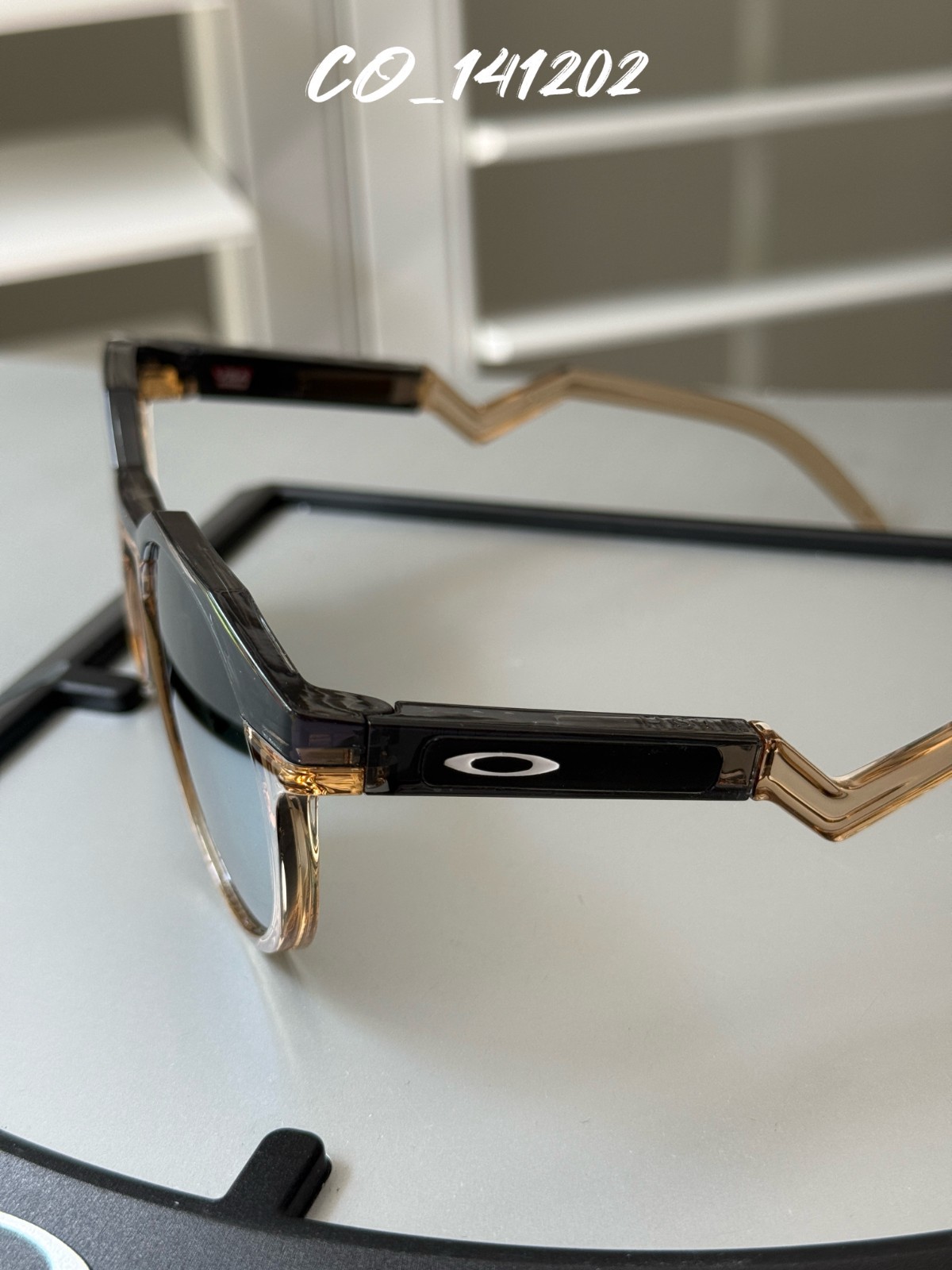 Oakley HSTN Sunglasses Amber/Black Frame Prizm Black Lenses