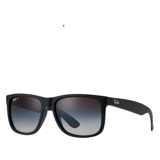 Ray-Ban Justin RB 4165 622/T3 55mm Rubber Black/Gray Gradient Polarized…