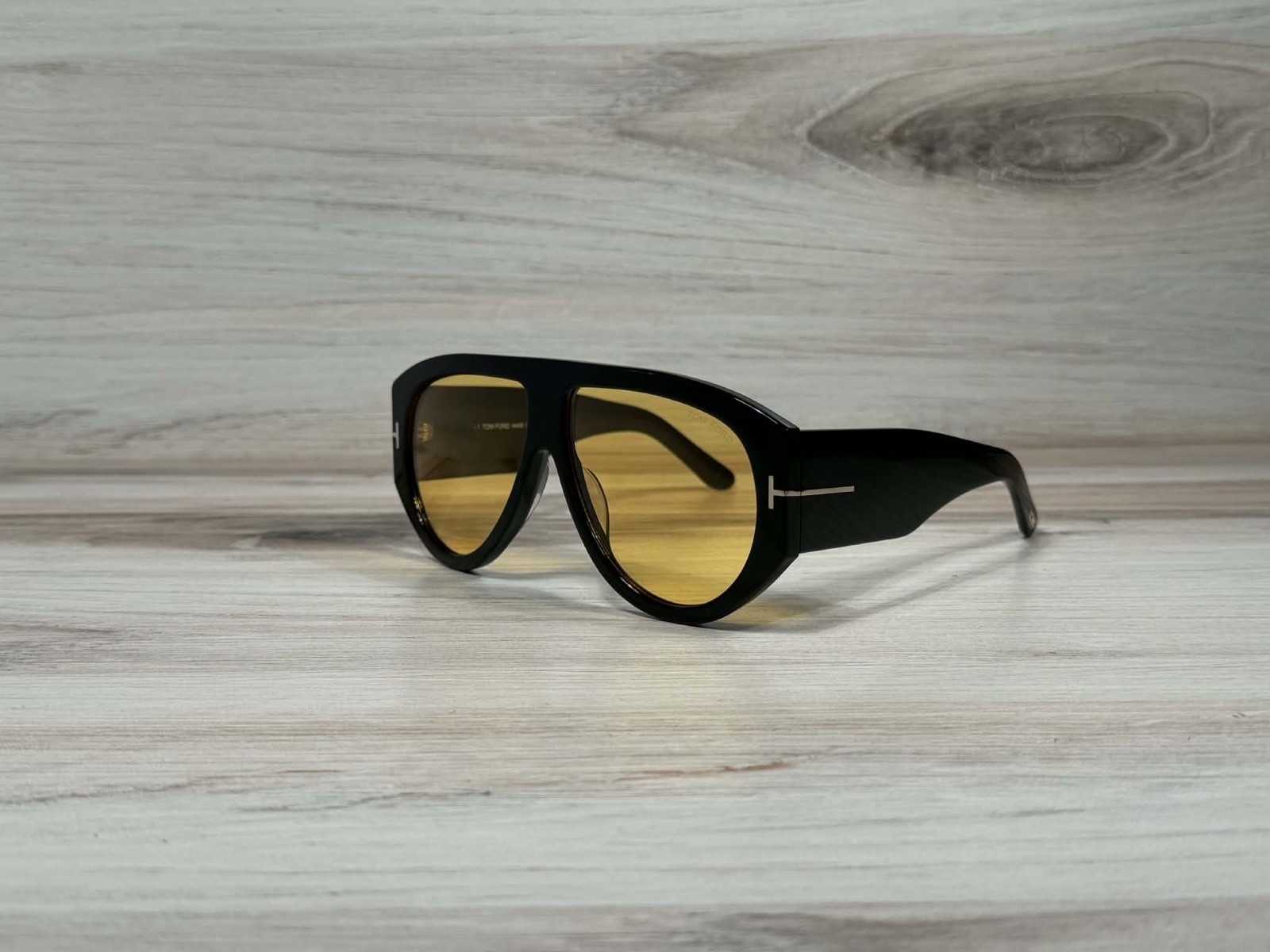 Tom Ford Bronson Shiny Black With Yellow Lens TF 1044 – Ships Now!