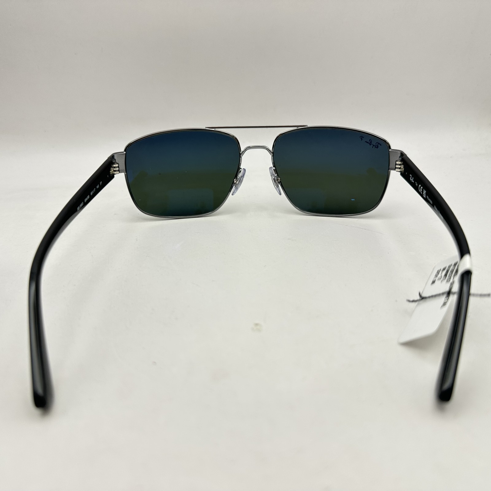 Ray Ban Mens Irregular Aviator Polar Sunglasses RB3663 Black/Green