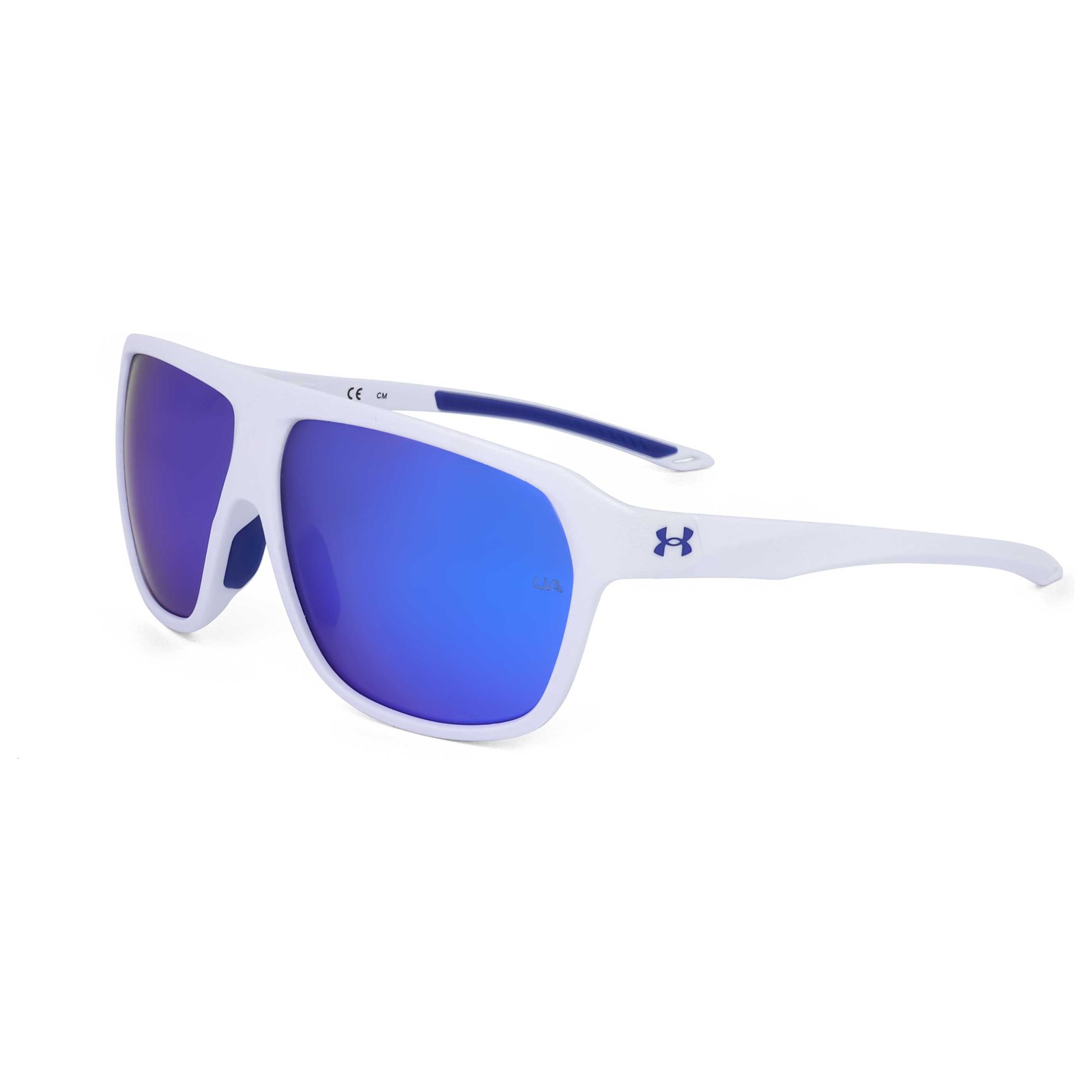 Under Armour Unisex 62mm Matte White Blue Sunglasses UADOMINATE-WWK-62