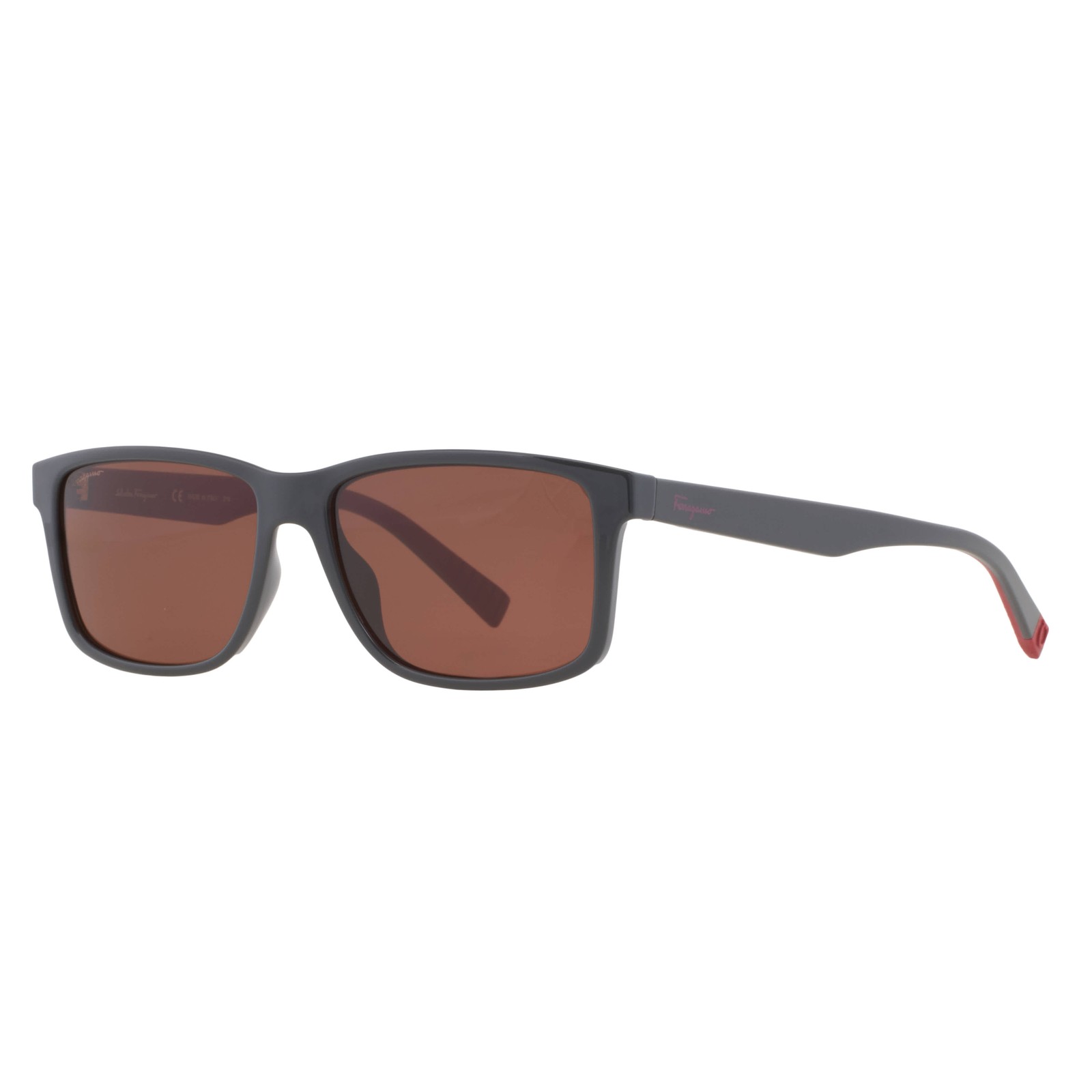 Salvatore Ferragamo Brown Rectangular Men’s Sunglasses SF938S 023 57