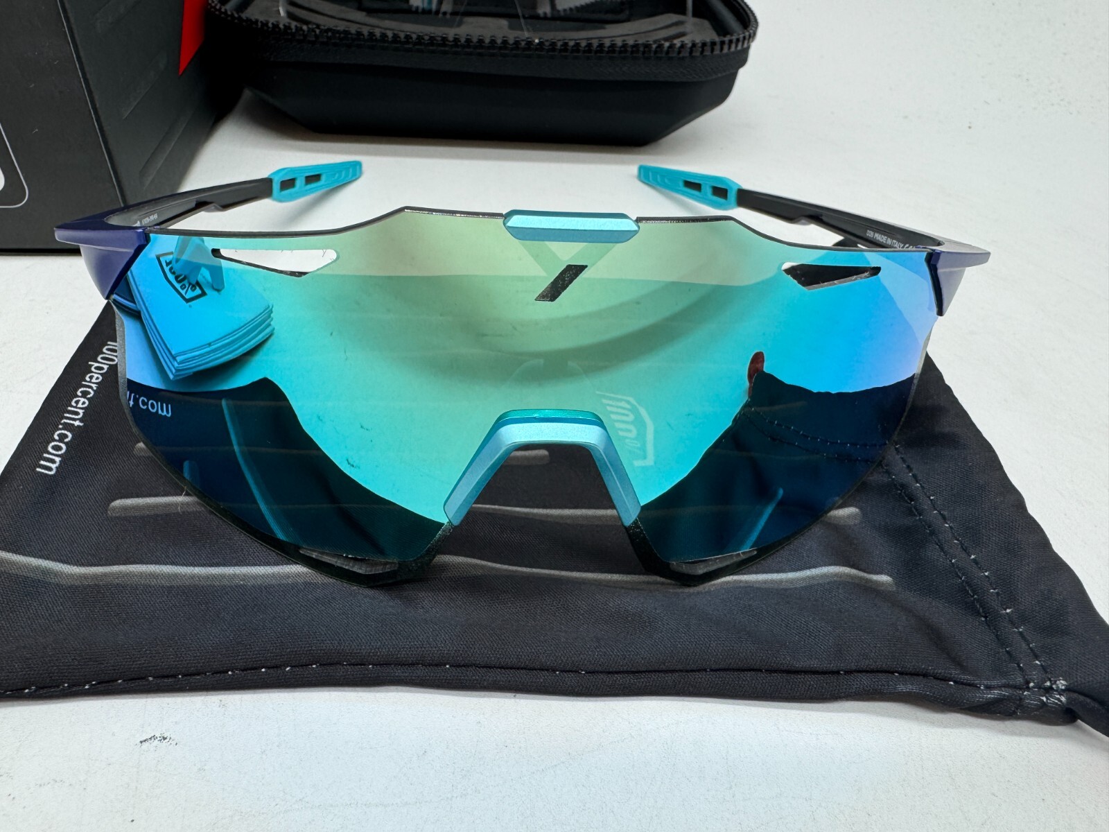 100% HYPERCRAFT SPORT PERFORMANCE FRAMELESS SUNGLASSES SCRATCH RESISTANT UV400