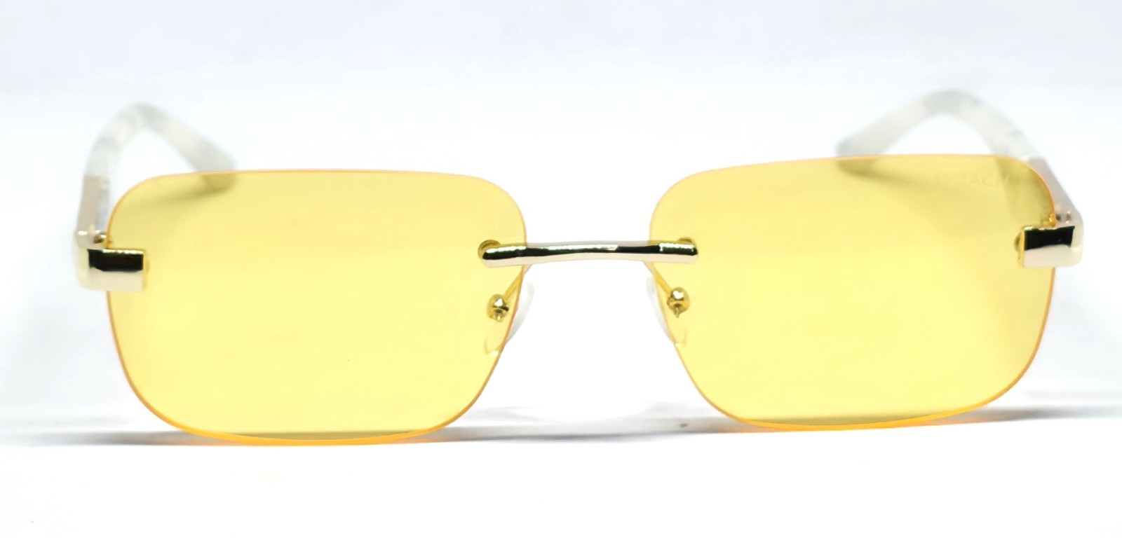 Vintage Maybach Rimless Yellow Tint Sunglass For Men Free World Wide Shipping