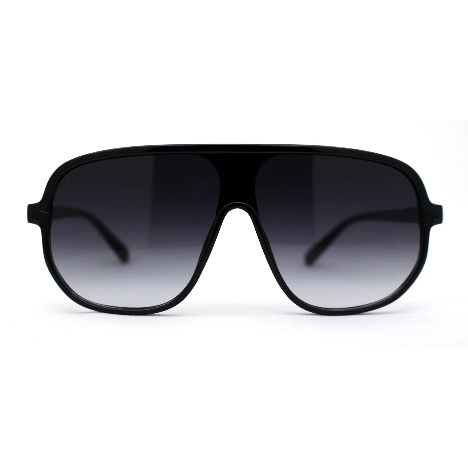 Men Guy Dude Square Sunglasses Shades 100% UV Protection Fashion Flat Black Lens