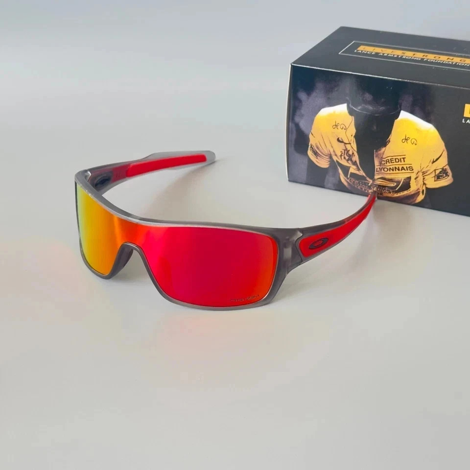 Oakley Turbine Rotor OO9307 Transparent Grey Frame Prizm Ruby Sunglasses W/Box