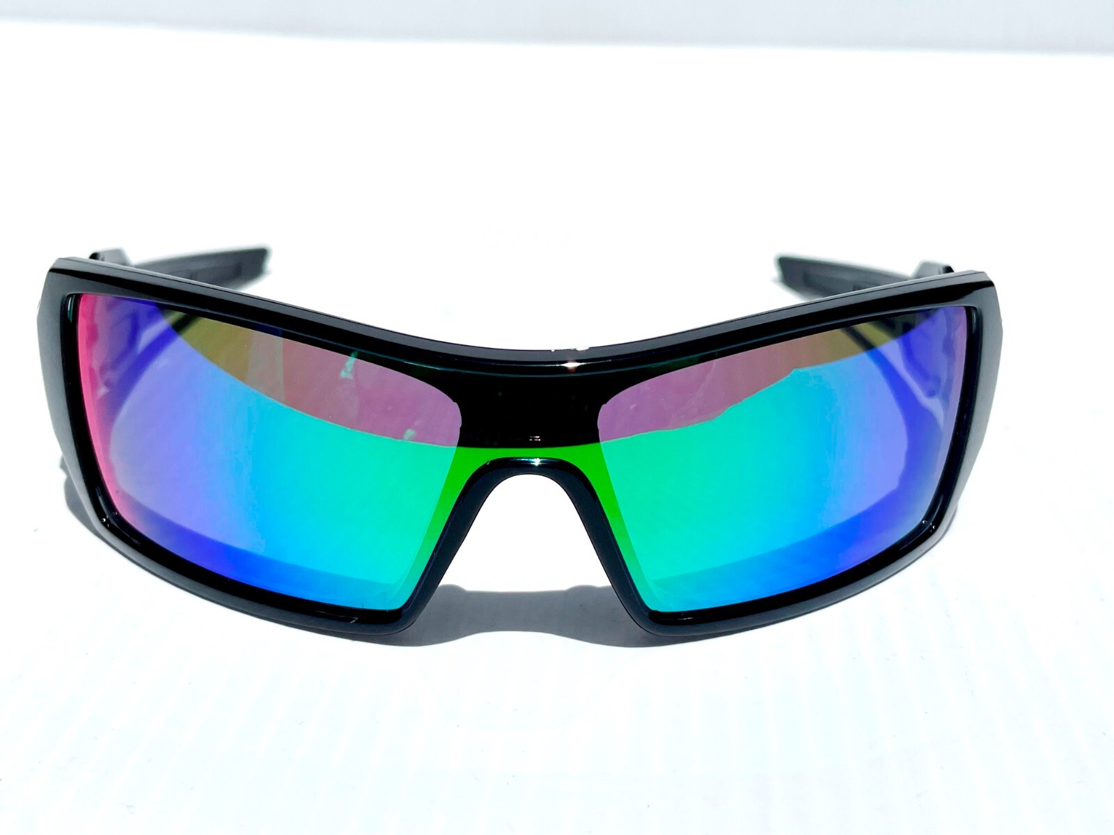 Oakley OIL RIG polished BLACK POLARIZED Galaxy JADE Mirror lens Sunglass 9081