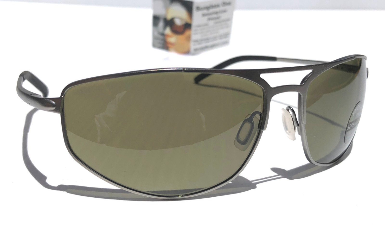 SERENGETI MASTEN Matte Gunmetal POLARIZED Mineral Green GLASS Sunglass SS579002