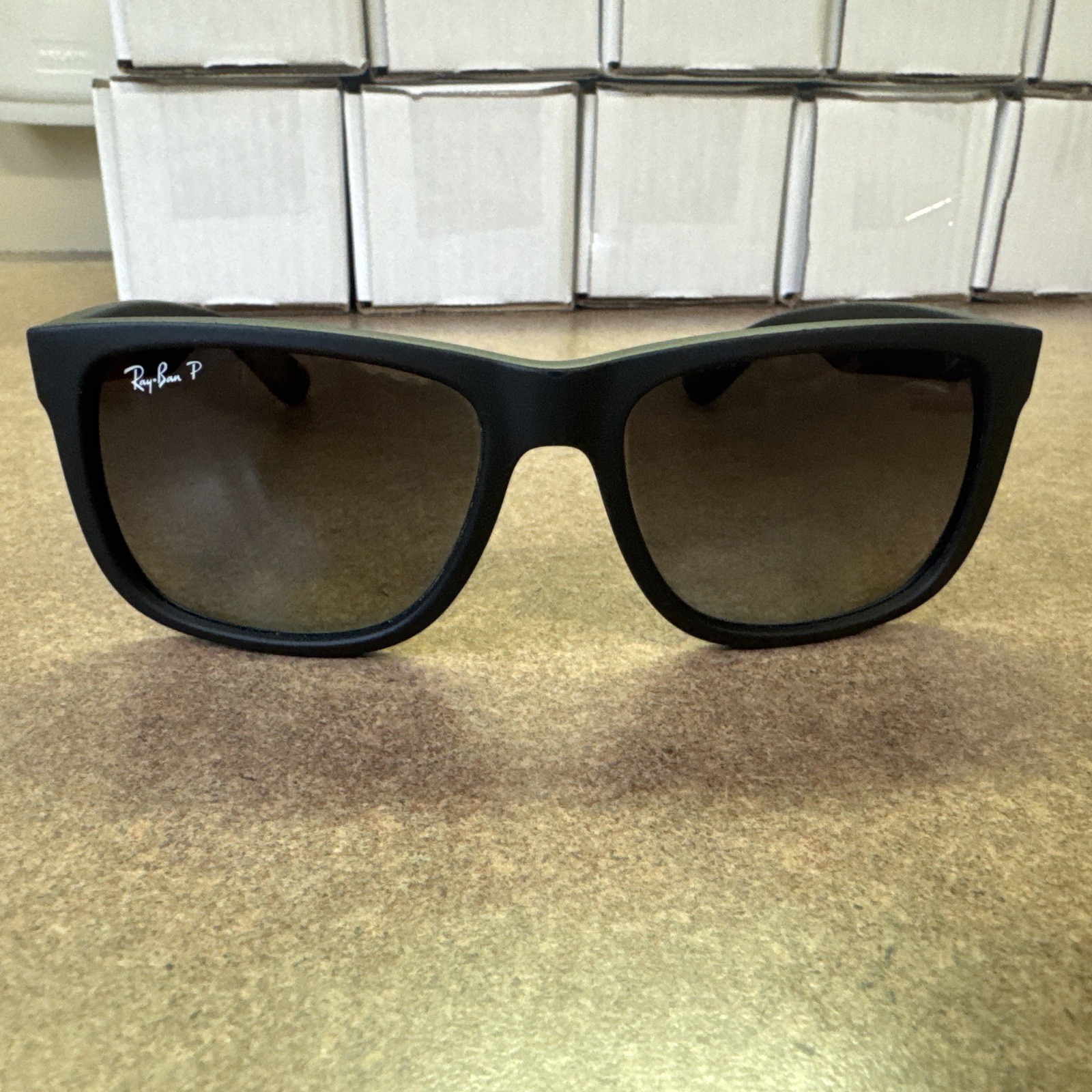 Ray-Ban RB4165 622/T3 54-16 Justin Gray Polarized Sunglasses – Matte Black #J43