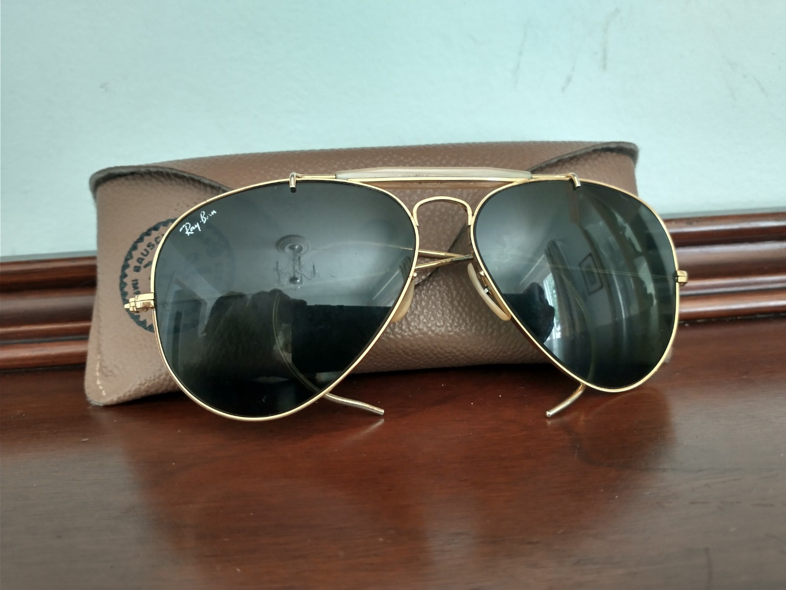 VINTAGE RAY BAN B&L WRAP EAR OUTDOORSMAN AVIATOR SUNGLASSES MADE IN USA 58-14