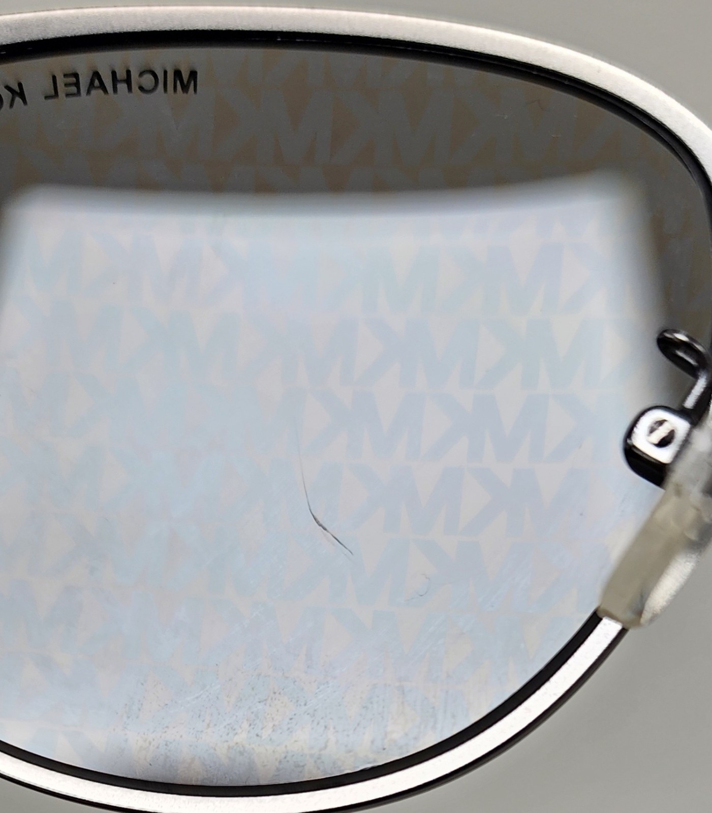 Michael Kors Men’s Caden MK1059 Printed Round Matte Gunmetal Sunglasses NWT