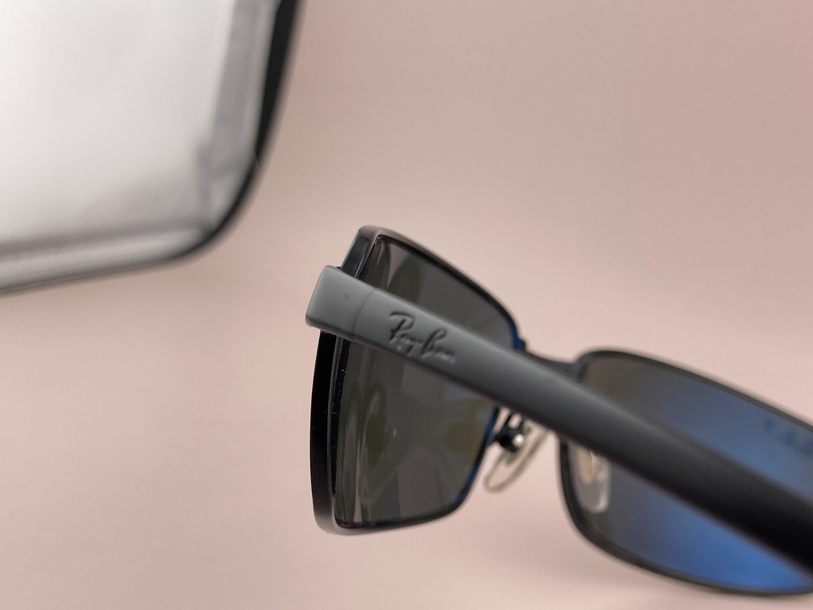 Ray Ban Sunglasses RB 3194 006/58 Black Metal Sports Wrap G15 Green Polarized