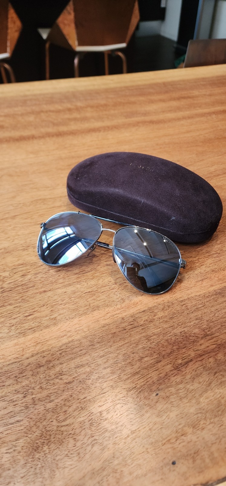Tom Ford Aviator Sunglasses Men’s Silver Frame And Reflective Mirror Lens
