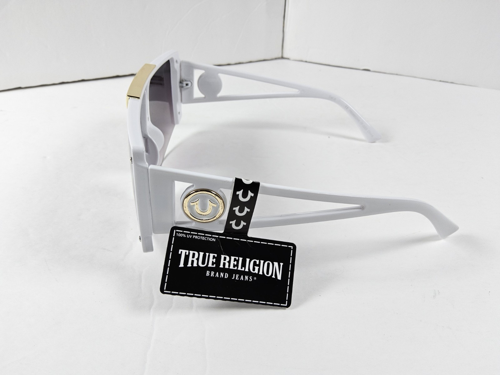 True Religion 100% UV Protection Shield Logo Sunglasses