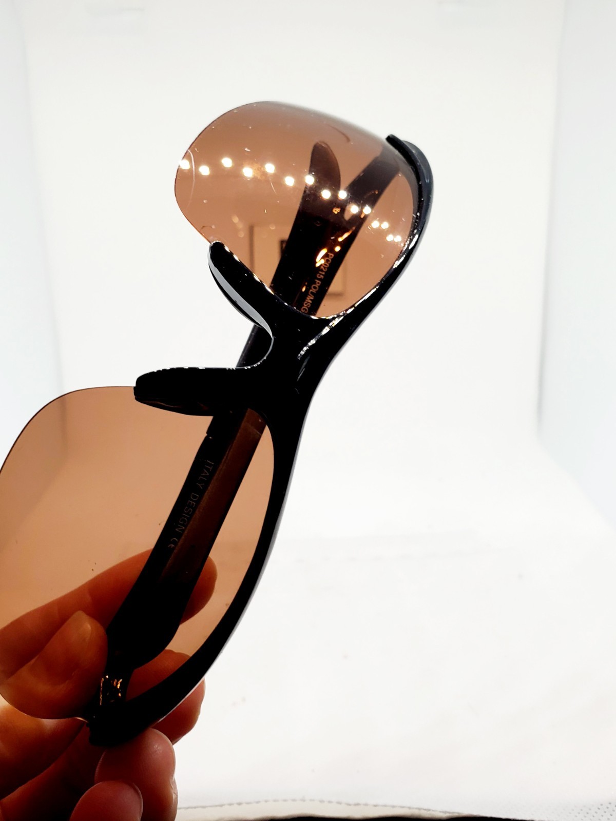 sunglasses plastic half rim black pc0215