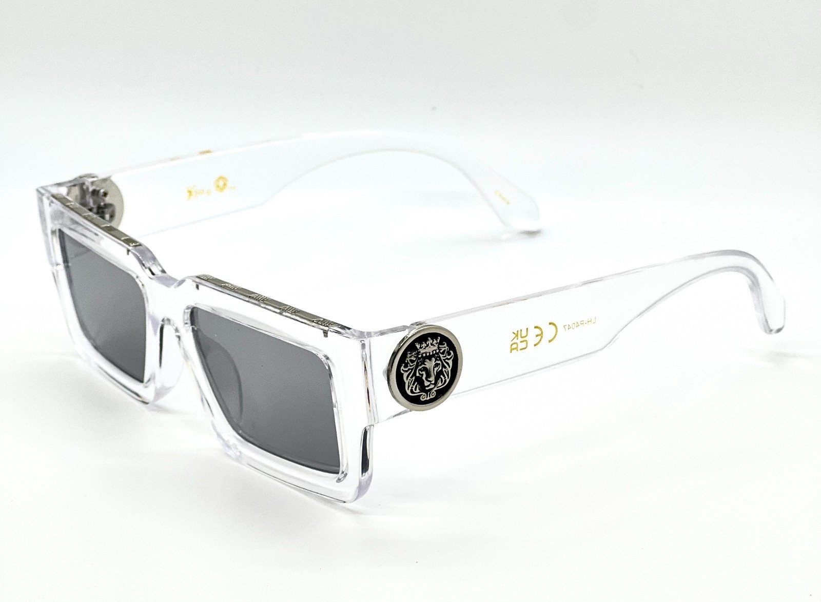 METALLIC OVERSIZED THICK BOLD SQUARE SUNGLASSES RETRO DESIGNER FASHION CLASSIC