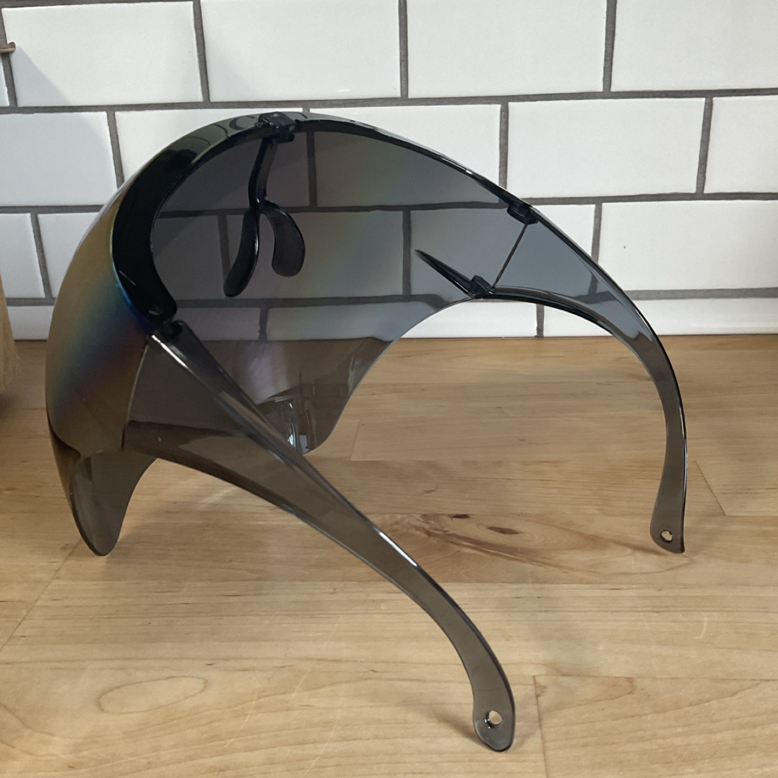 10 PK Blue Coated ABS Plastic HD Full Face Cover Oversized Protective Sunglasses