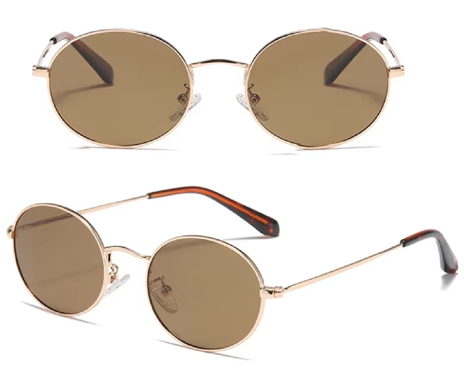 Vintage Round Sunglasses Metal Frame Fashion Eyewear Men Women Hip Trendy