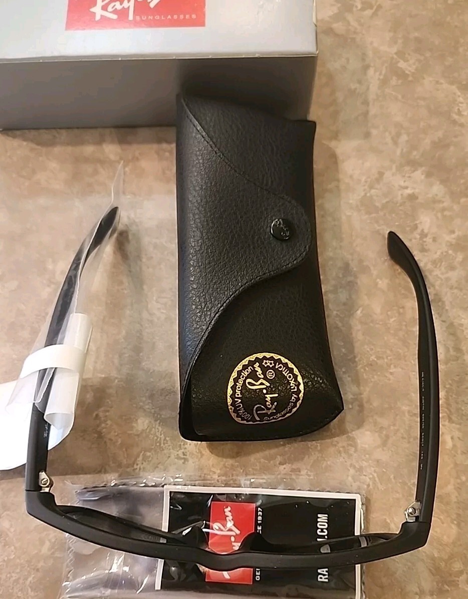 🔥 NEW Ray-Ban Sunglasses RB4165F JUSTIN 622/55 Black blue Man Unisex AUTHENTIC