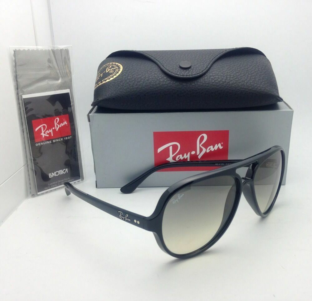 New RAY-BAN Sunglasses RB 4125 CATS 5000 601/32 59-13 Black w/Grey Gradient Lens