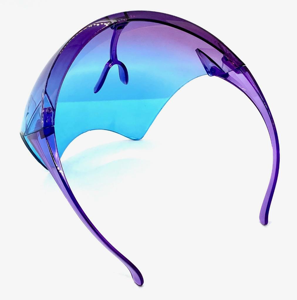 Oversized Bubble Face Shield Visor SUN GLASSES Protective Eyewear Anti Fog Lens