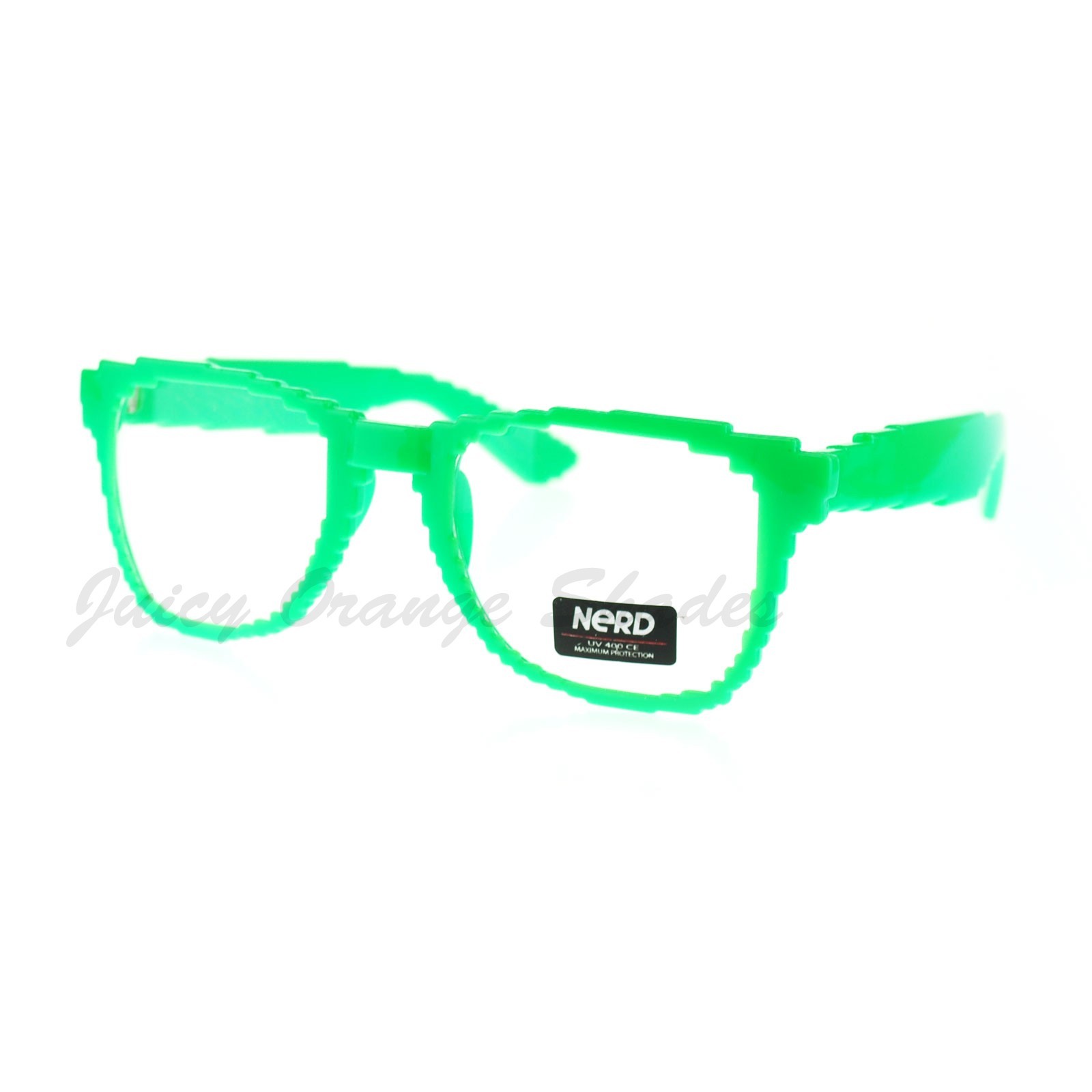Pixelated Clear Lens Glasses Pixel Digital Fashion Eyeglasses