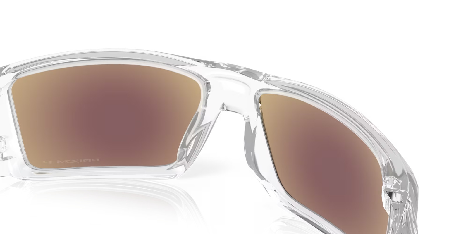 Oakley Sunglasses HELIOSTAT OO9231-0761 Clear Frame / PRIZM Sapphire POLARIZED