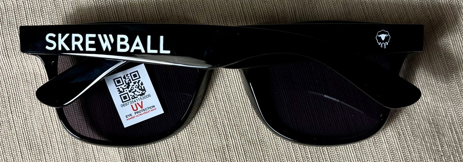 SKREWBALL Whiskey Branded Black Sunglasses With UV Protection *BRAND NEW*