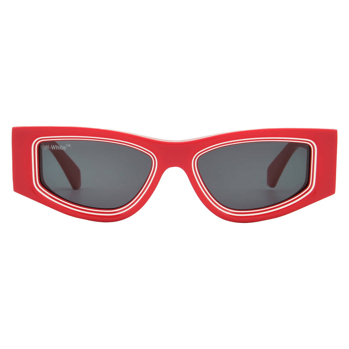 Off-White Andy Dark Grey Irregular Unisex Sunglasses OERI047 2507 57