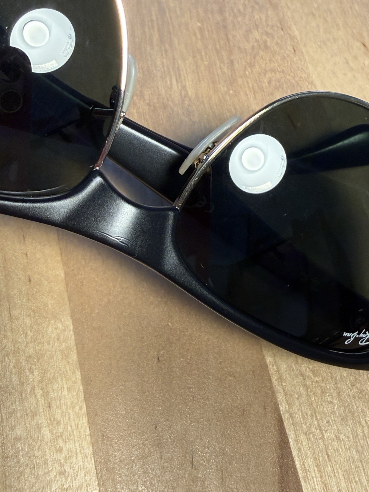 Ray Ban RB4175 877 CLUBMASTER OVERSIZED Black; Green Classic G15 AUTHENTIC ITALY