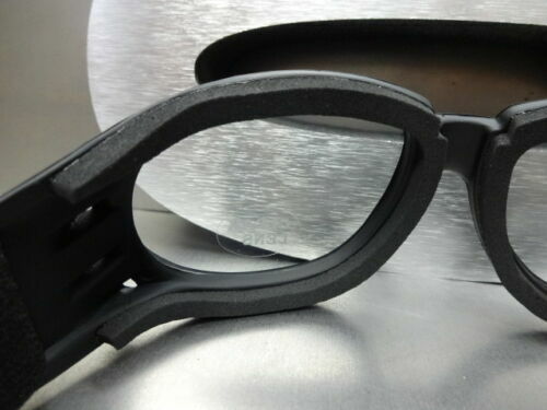 MOTORCYCLE BIKER Day or Night RIDING PADDED GLASSES GOGGLES Clear ANTI FOG LENS