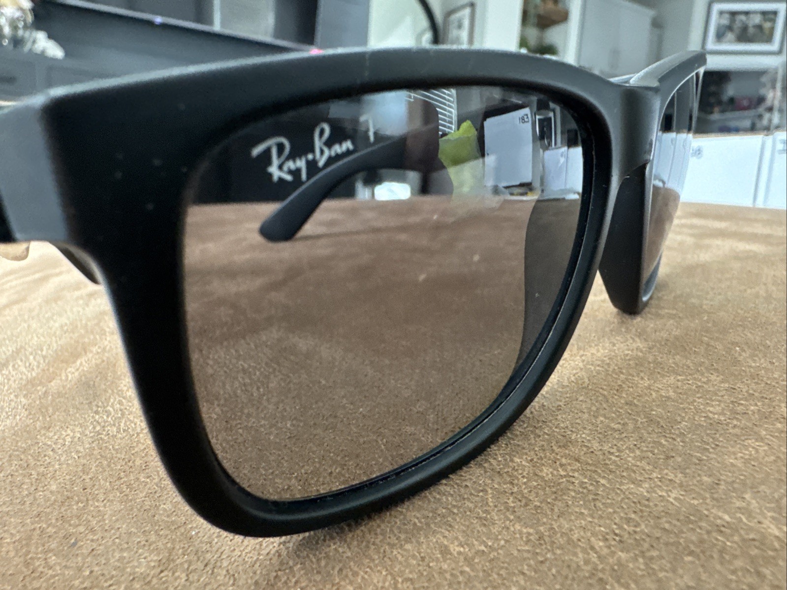 RAY BAN RB4165 622 T3 Matte Black Grey Polarized Men’s 55 mm Sunglasses #E81