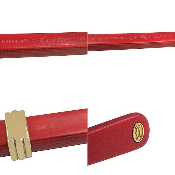 Rare Cartier Premiere de Cartier CT0362S Wood Sunglasses Trinity France Full Set