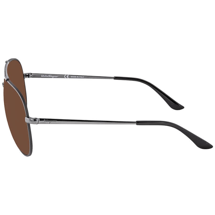 Salvatore Ferragamo Dark Brown Pilot Unisex Sunglasses SF131S 067 60