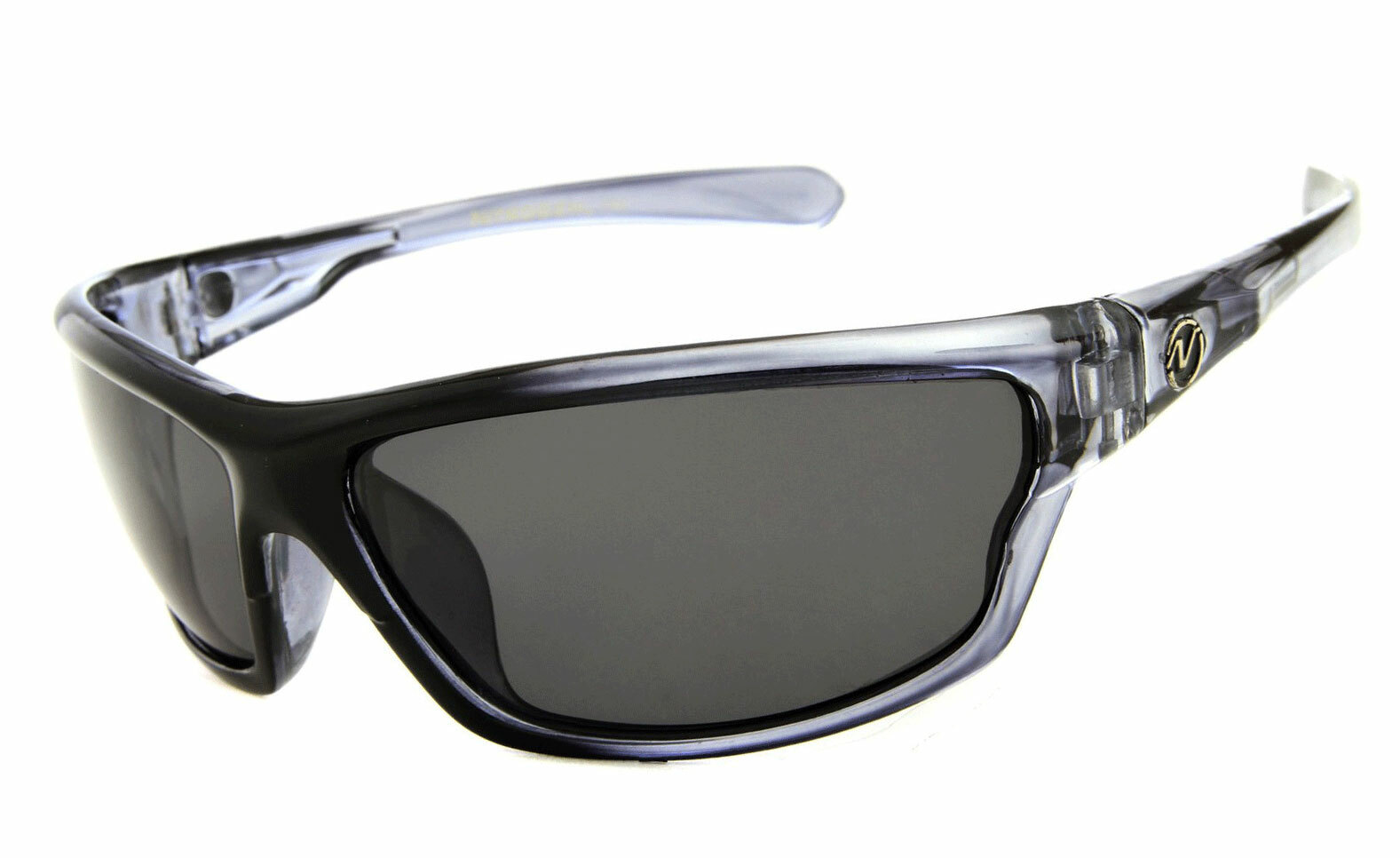 2 Pairs Combo Nitrogen Matte Black Frame & Transparent Grey Frame Polarized Lens