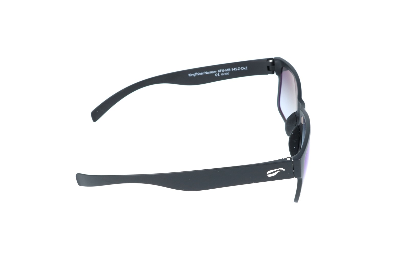 Flying Eyes Kingfisher Narrow Black Square Sunglasses 53-18-134