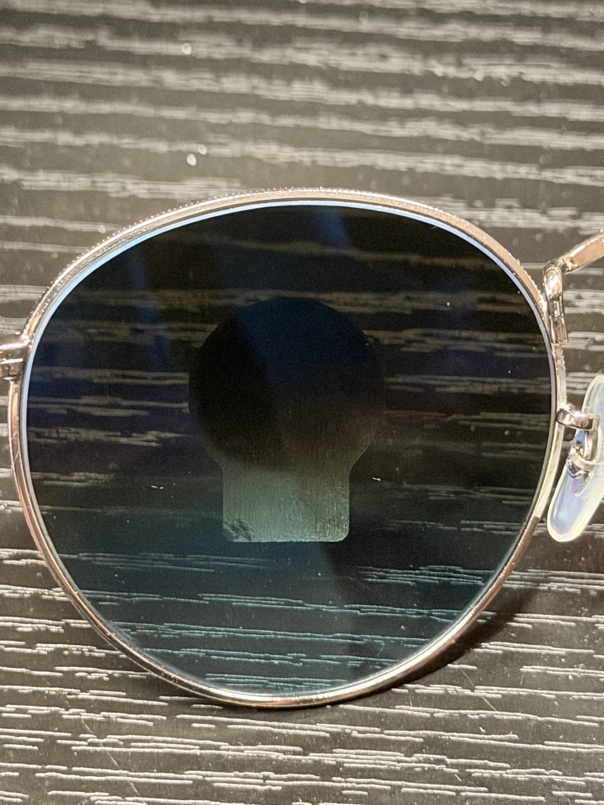 Ray-Ban Round Metal RB3447 50mm Blue Classic lenses with Black Tips