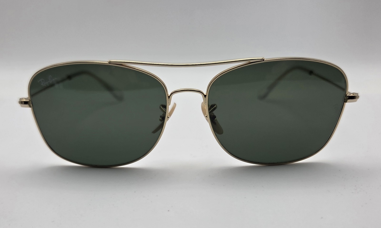 Ray-Ban RB3799 001/9A Gold Polarized G-15 Green Sunglasses 57mm Double Bridge