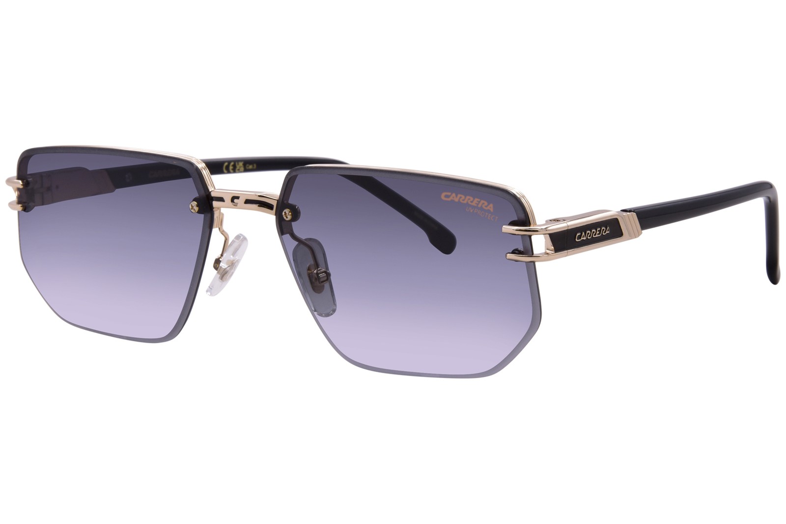 Carrera 1070/S RHL Sunglasses Men’s Gold/Black/Dark Grey Shaded Lenses 60mm