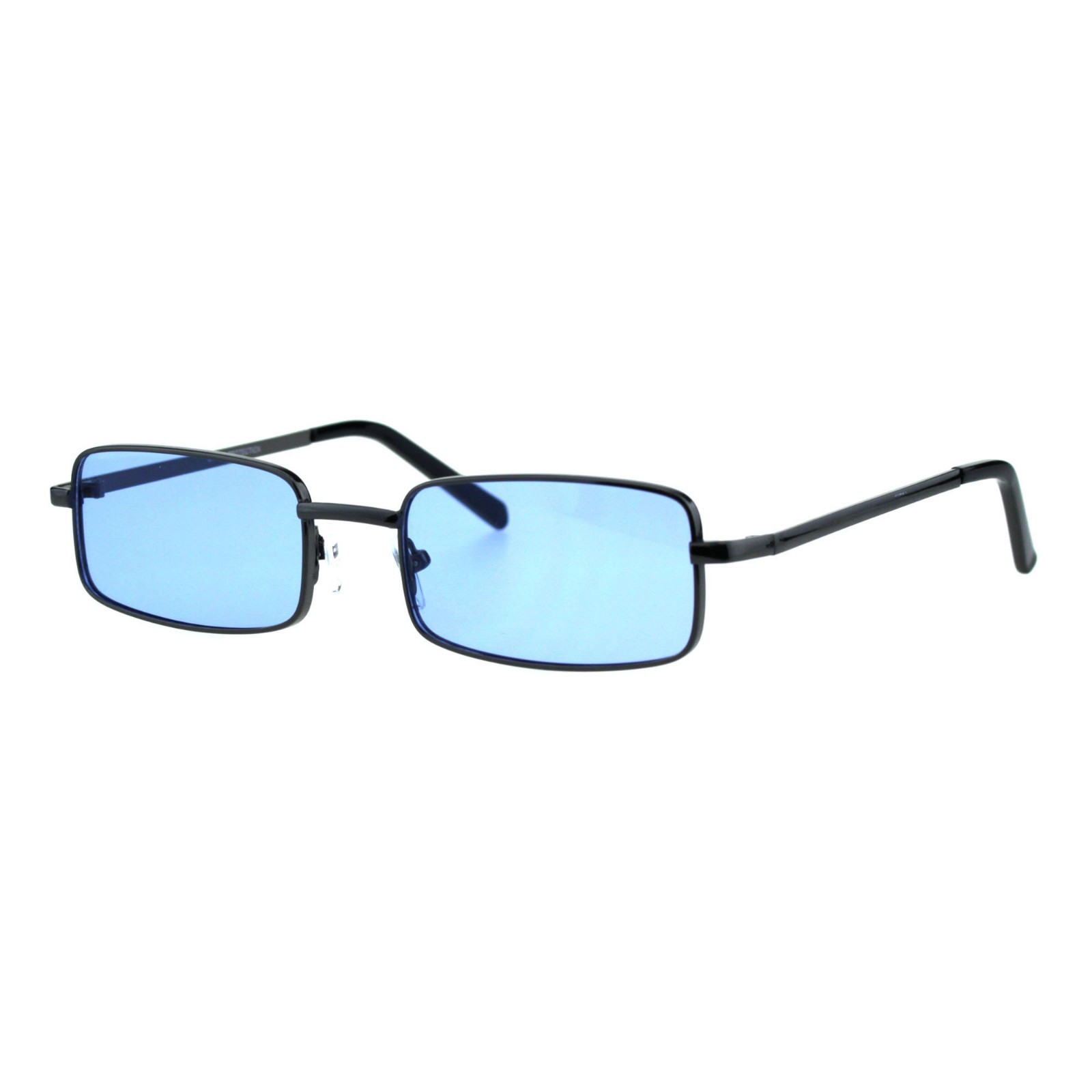 Perfect Rectangular Sunglasses Unisex Fashion Metal Frame Color Lens UV400