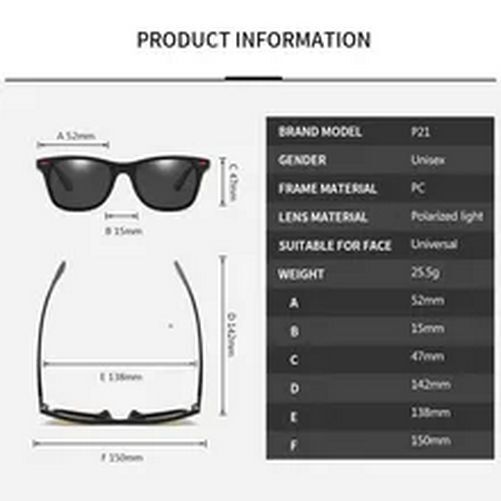 Outdoor Driving Square Plastic Eyewear Men Fashion Accessories Sun Glasses 1pc
