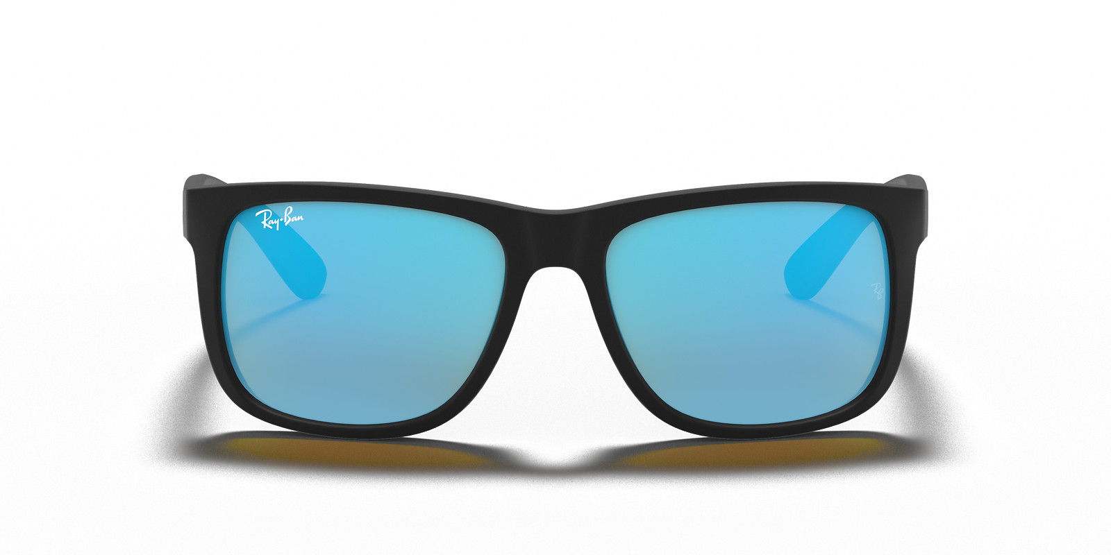 Ray-Ban Justin Color Mix Matte Rubber Black / Blue Mirror 54 mm Sunglasses