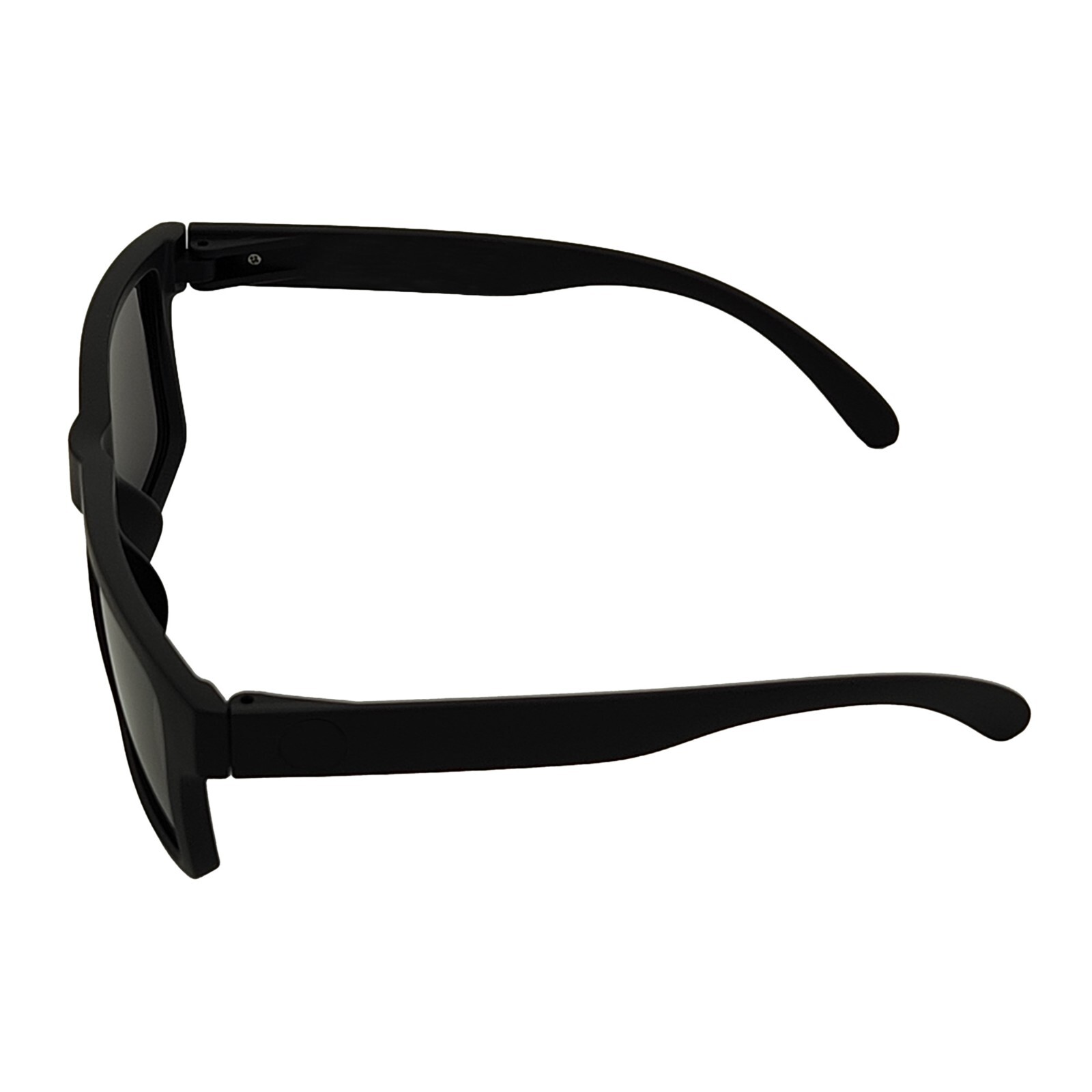 Men’s Polarized Square Sunglasses Matte Black Frame Dark Smoke Lens Z80 NIB