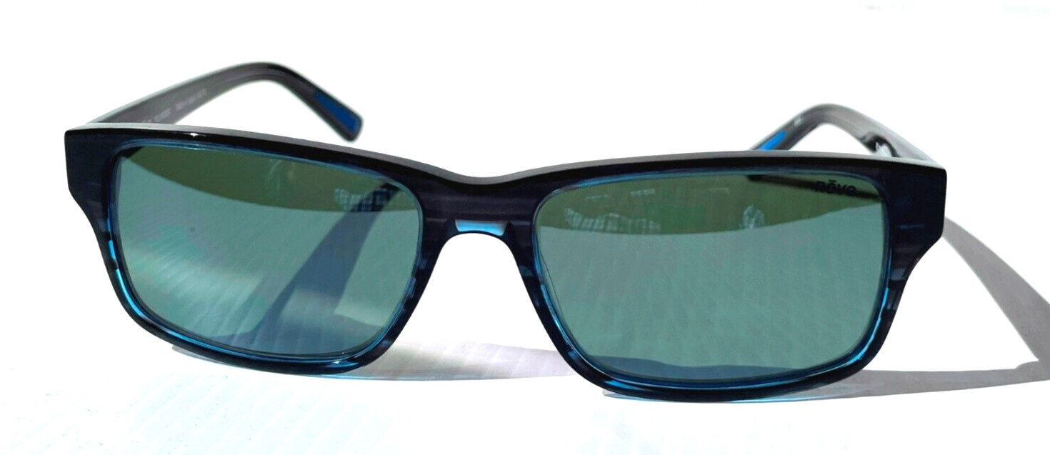 NEW Revo FINLEY G Polished Blue Horn POLARIZED Grey GLASS Sunglass 1176 05 SG50