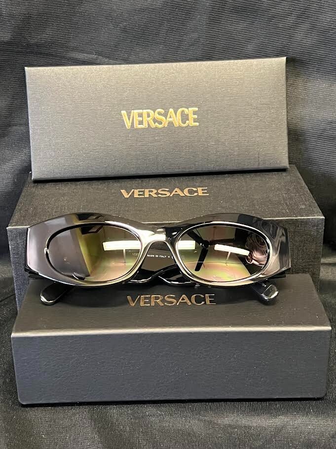 VERSACE SUNGLASSES VE4480U GB1/87 BLACK FRAME DARK GREY LENS 140mm